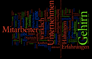 Word Cloud Gehirn Erfahrung Unternehmen angelika brandner kommunikation 2.1